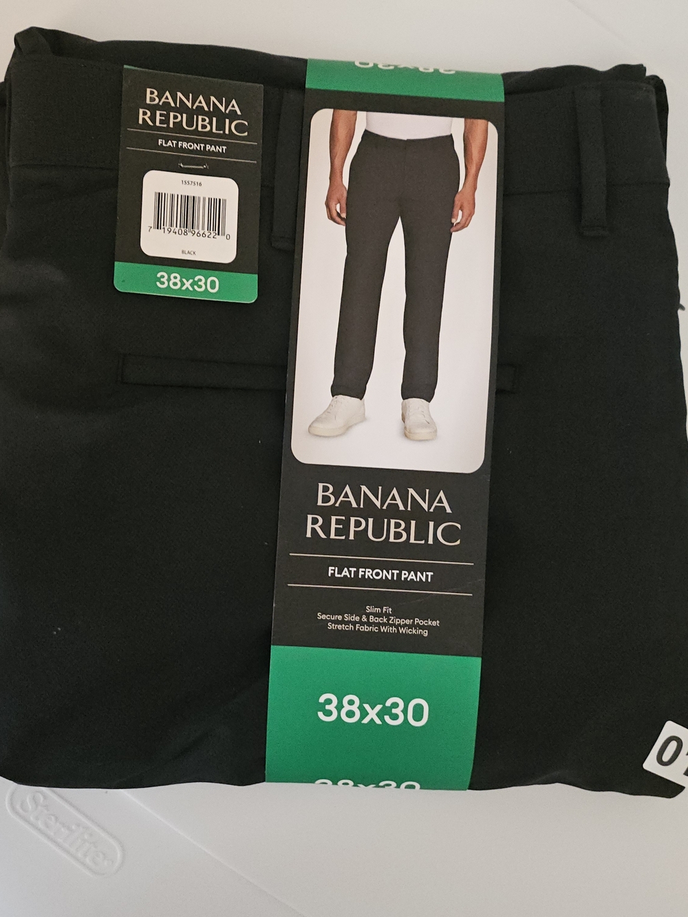 Banana Republic Men's Flat Front Pants - Black